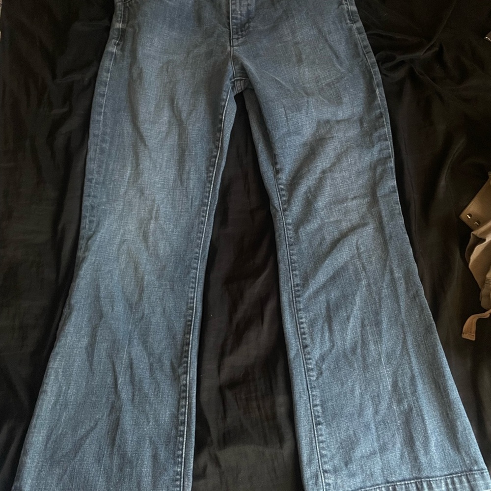 Tommy Hilfiger Blue Flare Wide Leg Jeans